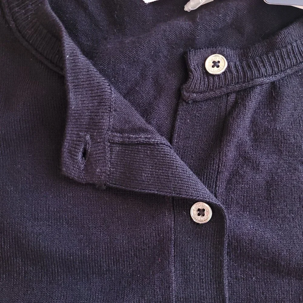 NWT 80% Rayon Calvin Klein Black Button-Up Cardigan - Picture 4 of 6